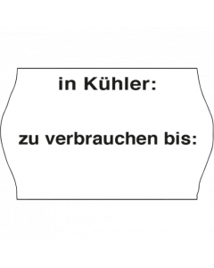 Etiquettes Gastro, 26x16 mm, blanches, congélation "In Kühler:"