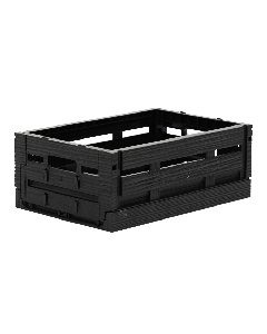 Schwarze Faltbox aus Kunststoff