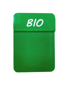 PVC-Karten Reiter grün "BIO" klein