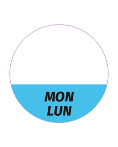 "Mon/Lun" Meto étiquettes d'inviolabilité MetoFood