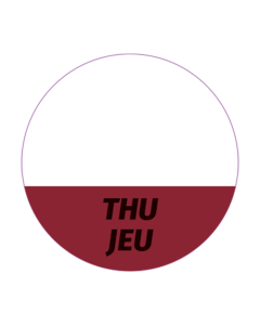 "Thu/Jeu" Meto étiquettes d'inviolabilité MetoFood