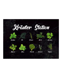Marketingschild (Topper) "Kräuter Station