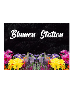Marketingschild (Topper) "Blumen Station"